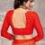 Orange bandhani printed chiffon saree with unstitched blouse, ethnic indian attire