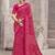 Pink bandhani printed chiffon saree with unstitched blouse, ethnic indian attire