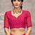 Pink bandhani printed chiffon saree with unstitched blouse, ethnic indian attire