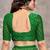 Green blue bandhani printed chiffon saree with unstitched blouse, ethnic indian attire