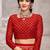 Red bandhani printed chiffon saree with unstitched blouse, ethnic indian attire