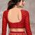 Red bandhani printed chiffon saree with unstitched blouse, ethnic indian attire