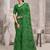 Green pink bandhani printed chiffon saree with unstitched blouse, ethnic indian attire