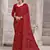 Maroon bandhani printed chiffon saree with unstitched blouse, ethnic indian attire