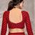 Maroon bandhani printed chiffon saree with unstitched blouse, ethnic indian attire