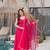 RANI PINK pure roman silk readymade anarkali suit stitched