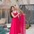 RANI PINK pure roman silk readymade anarkali suit stitched