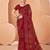 Maroon bandhani print soft chiffon traditional saree with unstitch blouse