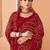 Maroon bandhani print soft chiffon traditional saree with unstitch blouse