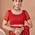 Maroon bandhani print soft chiffon traditional saree with unstitch blouse