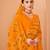 Yellow bandhani print soft chiffon traditional saree with unstitch blouse