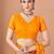 Yellow bandhani print soft chiffon traditional saree with unstitch blouse
