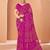 Magenta bandhani print soft chiffon traditional saree with unstitch blouse