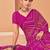 Magenta bandhani print soft chiffon traditional saree with unstitch blouse