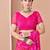 Magenta bandhani print soft chiffon traditional saree with unstitch blouse