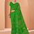 Green bandhani print soft chiffon traditional saree with unstitch blouse