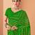 Green bandhani print soft chiffon traditional saree with unstitch blouse