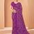 Purple bandhani print soft chiffon traditional saree with unstitch blouse