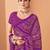 Purple bandhani print soft chiffon traditional saree with unstitch blouse