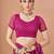 Purple bandhani print soft chiffon traditional saree with unstitch blouse