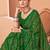 Green bandhani print soft chiffon traditional saree with unstitch blouse