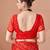 Red bandhani print soft chiffon traditional saree with unstitch blouse