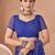 Royal blue bandhani print soft chiffon traditional saree with unstitch blouse