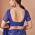 Royal blue bandhani print soft chiffon traditional saree with unstitch blouse