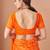 Orange bandhani print soft chiffon traditional saree with unstitch blouse
