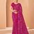 Pink bandhani print soft chiffon traditional saree with unstitch blouse