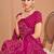 Pink bandhani print soft chiffon traditional saree with unstitch blouse