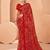 Red bandhani print soft chiffon traditional saree with unstitch blouse