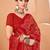 Red bandhani print soft chiffon traditional saree with unstitch blouse
