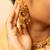 Royal gold-tone kundan necklace & earrings set
