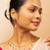 Gold-tone teardrop dangle necklace & matching stud earrings