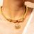 Gold chain necklace with traditional pendant and matching earrings