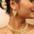 Graceful matte gold pearl necklace set