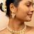 Graceful matte gold pearl necklace set