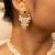 Graceful matte gold pearl necklace set
