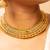 Majestic zigzag pattern gold necklace set