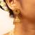 Majestic zigzag pattern gold necklace set