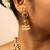 Pearl & ruby matte gold bridal set