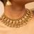 Matte gold coin necklace set