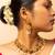 Temple lakshmi high gold necklace set
