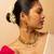 Temple lakshmi high gold necklace set