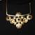 Bold flora high gold collar necklace