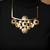 Bold flora high gold collar necklace