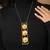 Floral pendant high gold necklace