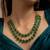 Elegant green stone jewelry set