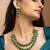 Elegant green stone jewelry set